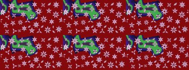 Yumuşak, bahar çiçekli arka plan. Çiçekli karalama şeklinde Raster çiçek deseni. Kırmızı renkte çiçekler.