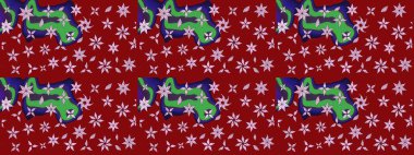 Renkli Bahar Teması eskiz kalıbı. Raster güzel kumaş deseni çiziyor. Düz Çiçek Elementleri Tasarımı. Çiçek deseni.