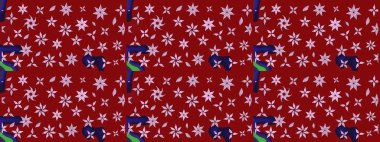 Kırmızı renkler. Yaz çiçekleri teması. Klasik çiçekler. El çizimi, soyut ve süslü elementler. Suluboya resim taklit Raster illüstrasyonu.