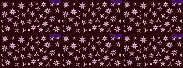 Renkli Bahar Teması eskiz kalıbı. Düz Çiçek Elementleri Tasarımı. Raster illüstrasyonundaki çiçek desenli çizim. Kahverengi renkte çiçekler.