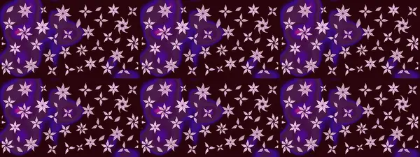 Eskiz arkaplan modeli. Raster - stok. Yapraklı çiçekler ve kahverengi renkli papatya çiçekleri..