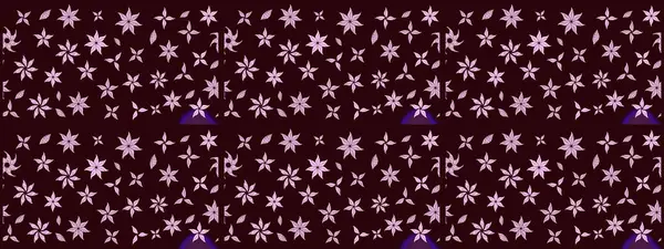 Çiçekler, dallar, bitkiler ve çiçekler. Güzel kumaş deseni. Raster illüstrasyonu. El çizimi.