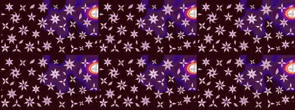 Millefleur 'lar. Küçük kahverengi çiçekli oldukça eski bir besin torbası deseni. Tekstil, kumaş, kapaklar, duvar kağıtları, baskı, paket, koleksiyon defteri, örgü, dekupaj için çiçek arkaplanı..