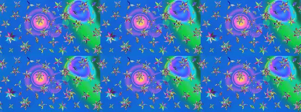 Yaprak ve çiçeklerin suluboya resimleri, mavi renkte çizimler. Yumuşak, mavi renkte bahar çiçekleri. Raster illüstrasyonu.