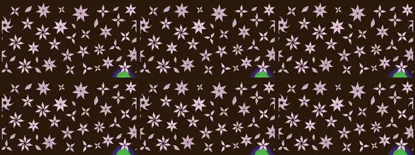 Raster illüstrasyonu. Eskiz tarzı kahverengi renklerde. Raster illüstrasyonu. Şirin karalamalı çiçek desenli çizim. El yapımı çiçek ve bitki koleksiyonu.