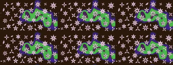 Moda baskıları için zarif bir şablon. Küçük çiçekte güzel bir desen. Kahverengi çiçekli bahar çiçekleri. Küçük renkli çiçekler. Motley illüstrasyonu.