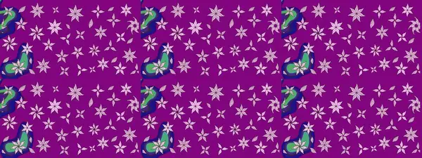 Mor renkli parlak çiçekli halı deseni..