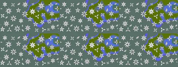 Raster illüstrasyonundaki çiçek desenli çizim. Tarafsız renklerde çiçekler.