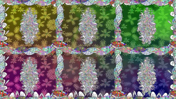 Sevimli, pürüzsüz desenli, küçük çiçekli, klasik tarzda. Raster illüstrasyonu. Kumaş, duvar kağıdı ve kağıt üzerine baskı yapmak için gelişen arka plan. Moda arka planında parlak buketler.