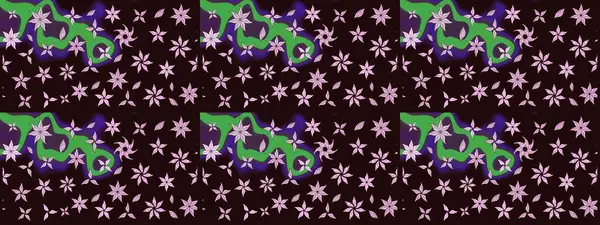 Çiçek izi. Suluboya çizim kalıbı. Suluboya tarzında kahverengi renkte çiçekler.