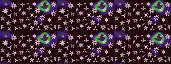 Raster illüstrasyonu. Çiçek deseni. Renkli Bahar Teması eskiz kalıbı. Düz Çiçek Elementleri Tasarımı. Chichi kumaş deseni çiz.