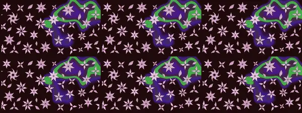 Tekrar eden çiçek arkaplanı, zarif kahverengi çiçek duvar kağıdı. Kahverengi renkler üzerine çiçek desenli çizimler, el yapımı papatyalar, papatyalar..