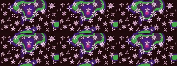 Motley illüstrasyonu. Küçük renkli çiçekler. Moda baskıları için zarif bir şablon. Çiçekli bahar çiçekleri. Küçük çiçekte şirin desenler.