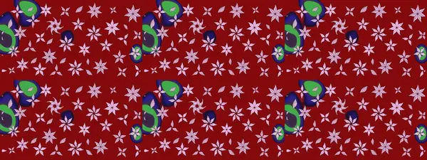 Parlak çiçekli kolaj çiçeği kırmızısı. Çiçek tasarımı için inanılmaz bir kolaj cenneti tarzı. Çiçekli zambaklar eskiz arka planı.