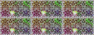 Klasik çiçek tasarımı elementleri. Gri kıvırcık çiçekler gri renkte şekillenir. Raster illüstrasyonu.