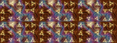 Raster düz çiçekleri pürüzsüz desen. Hediye ambalaj kağıdı, tebrik kartları, posterler ve pankart tasarımı. Kahverengi renkte çiçekler.