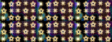 Renkli elementlerle Raster ilginç desen.