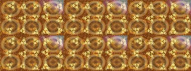 Düşen Noel stili kar taneleri. Güzel, kahverengi, bej ve sarı kar taneleri renkli bir arkaplanda izole edilmiş. Kar taneleri, kar yağışı. Görüntü.