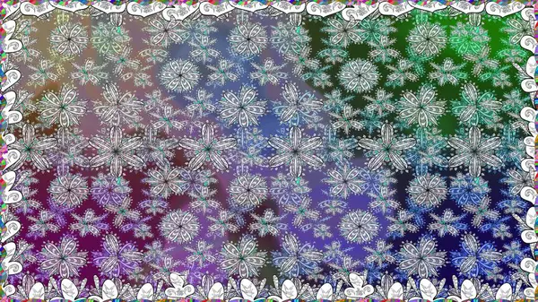 Renkli Bahar Temalı Kusursuz Arkaplan. Düz Çiçek Elementleri Tasarımı. Raster Şirin kumaş deseni. Kusursuz bağbozumu.