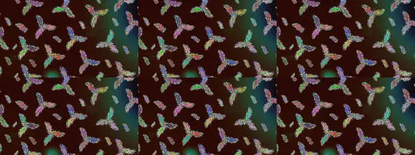 Kar taneleri arka planda. Arkaplanda soyut kar taneleri olan düz tasarım. Kar tanesi süsleme deseni. Raster illüstrasyonu. Kar taneleri deseni.