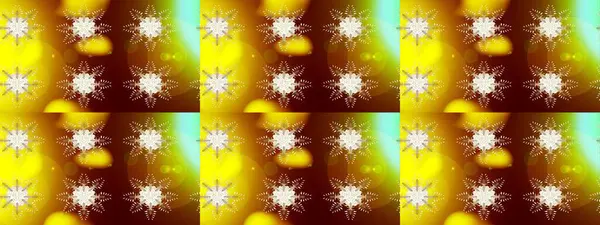 Raster illüstrasyonu. Renkli arka planda izole tatlı kar taneleri. Soyut mandala ya da tuhaf kar tanesi çizgisi sanat tasarımı.