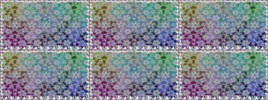 Çiçeksiz desenli arka plan, darbeler, sıçramalar, yaz çiçekleri. Raster illüstrasyonu. Gri renkli çiçekler.