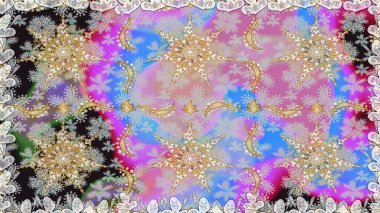 Kusursuz raster arka plan. Duvar kâğıdı barok, İspanyol kumaşı. Tarafsız renklerde grafiksel modern kusursuz desen. Kusursuz çiçek deseni.