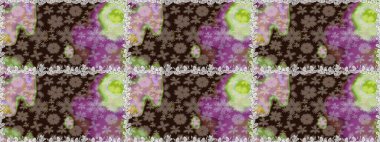 Zarif, parlak ve pürüzsüz kahverengi çiçek desenli tasarım. Sabıka baskıları, bebek kıyafetleri, duvar kâğıtları, paket kutuları vb..