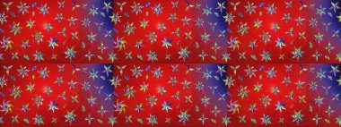 Küçük çiçekte güzel bir desen var. Çiçek kompozisyonu. Doğa. Çiçek arkaplan. Çiçek kolajı. Raster deseni. - Kırmızı çiçekler..