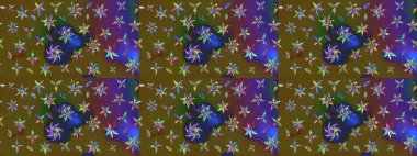 Nazik, sevimli çiçek arkaplanı. Çiçekli karalama şeklinde Raster çiçek deseni. Yeşil renkte çiçekler.