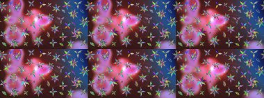 Raster Moda kumaş deseni. Çizgi çizimi kalıbı. Şirin çiçekler..