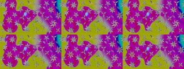 Düz Çiçek Elementleri Tasarımı. Raster Şirin kumaş deseni. Renkli Bahar Teması eskiz kalıbı. Eskiz klasiği.