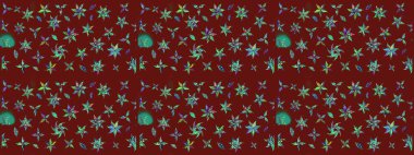 Renkli Bahar Teması eskiz kalıbı. Düz Çiçek Elementleri Tasarımı. Raster güzel kumaş deseni çiziyor. Çiçek deseni.