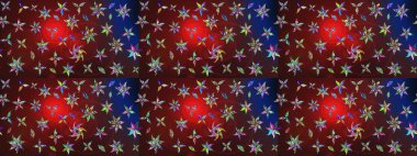 Dallı bahar çiçekleriyle desen, kahverengi renklerle çiçek siluetiyle desen. Raster deseni.