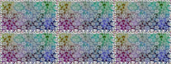 Çiçeksiz desenli arka plan, darbeler, sıçramalar, yaz çiçekleri. Raster illüstrasyonu. Gri renkli çiçekler.