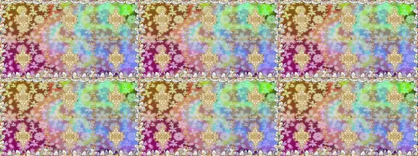 Tarafsız renklerde Royal retro. Kusursuz desenli altın elementler. Raster illüstrasyonu. Kart, duvar kağıdı, ambalaj ve tekstil için klasik tasarım. Klasik çiçek dokusu. Altın şablon.