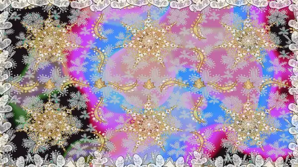 Kusursuz raster arka plan. Duvar kâğıdı barok, İspanyol kumaşı. Tarafsız renklerde grafiksel modern kusursuz desen. Kusursuz çiçek deseni.