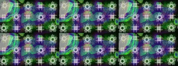 Siluet kar tanesi işareti izole edilmiş yeşil, mavi ve gri renkler. Kar Tanesi Mozaik ikonu. Düz dizayn. Sembol kışı, donmuş, Noel, yeni yıl tatili. Grafiksel element dekorasyonu. Raster illüstrasyonu