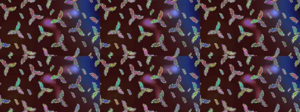 Siluet kar tanecikleri, izole edilmiş kahverengi, mor ve mor renkler. Düz dizayn. Grafiksel element dekorasyonu. Kar Tanesi Mozaik ikonu. Sembol kışı, donmuş, Noel, yeni yıl tatili. Raster tasarımı.