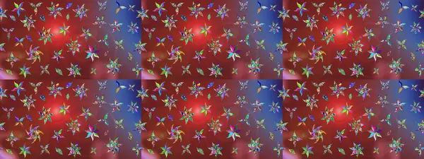 Düz Çiçek Elementleri Tasarım Raster illüstrasyonu. Renkli Bahar Teması eskiz kalıbı. Çiçek desenli eskiz. Kahverengi renkte çiçekler.