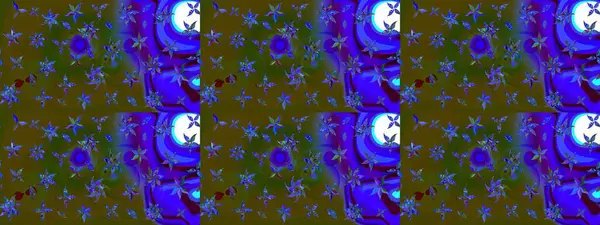 Raster illüstrasyonu. Yeşil renkli çiçekler. Çiçek desenli eskiz, vuruşlar, sıçramalar, yaz çiçekleri..