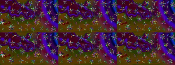 Kahverengi renkli etnik çiçeklerin olduğu zarif bir eskiz modeli. Raster Çiçek İllüstrasyon Şirin Tekstil.