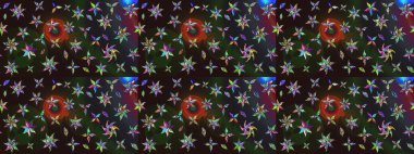 Egzotik çiçekler, gri renkte botanik parlak klasik doğa. Raster illüstrasyonu. Klasik tropikal doğal elementlerin suluboya seti.