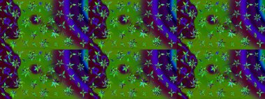 Raster deseni. Küçük çiçekteki sevimli çiçek deseni. Yumuşak, yeşil renkli yaz çiçekleri. Raster illüstrasyonu.