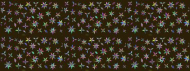 Raster Güzel kumaş deseni. Raster suluboya deseni, narin çiçekler, kahverengi çiçekler, tebrik kartı şablonu..