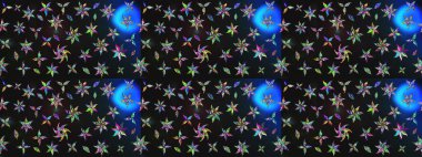 Ağaç dallı bahar çiçekleri ile desen, çiçek silueti ile gri renkler. Raster deseni.