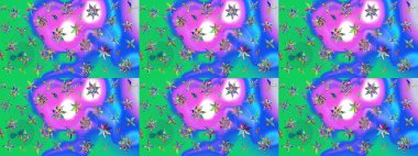 Zarif, parlak ve mavi çiçek desenli tasarım. Sabıka baskıları, bebek kıyafetleri, duvar kâğıtları, paket kutuları vb..