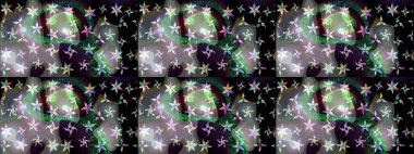 Çiçek duvar kâğıdı. Raster illüstrasyonu. Gri renkli şirin tekstil tarzında. Renkli çizim kalıbı. Çiçek arka planı.