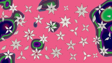 Eski usul küçük çiçekli şirin bir eskiz deseni. Moda arka planında parlak buketler. Kumaş, duvar kağıdı ve kağıt üzerine baskı yapmak için gelişen arka plan. Raster illüstrasyonu.