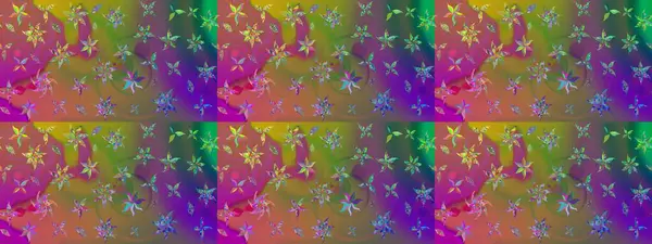 Raster illüstrasyonu. Çizim çiçek deseni duvar kâğıdı olarak kullanılabilir. Yeşil renkte çiçekler.